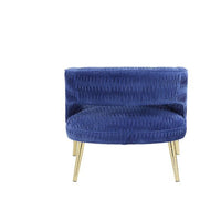 Thumbnail for Aistil - Accent Chair - Blue Velvet & Gold Finish - Tony's Home Furnishings
