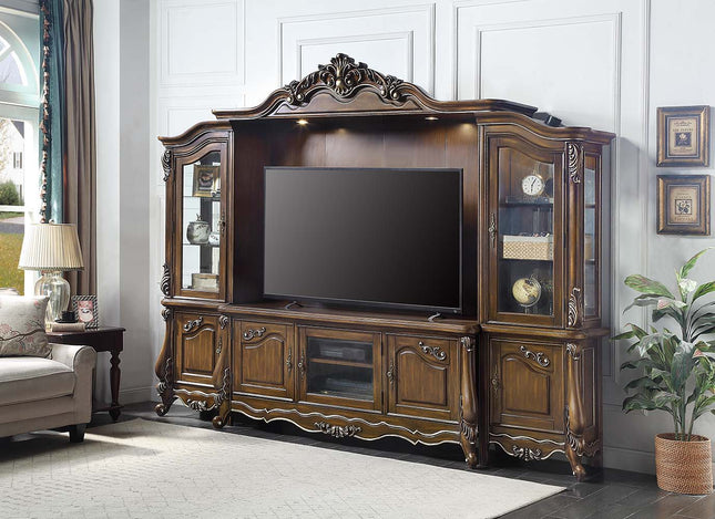 Latisha - Entertainment Center - Antique Oak Finish - Tony's Home Furnishings