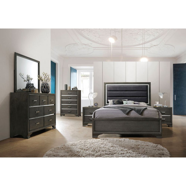 Carine II - Nightstand - Gray - Tony's Home Furnishings