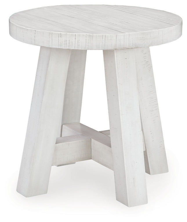 Jallison - Off White - Round End Table - Tony's Home Furnishings