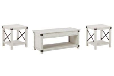 Bayflynn - Whitewash - 3 Pc. - Coffee Table, 2 End Tables Tony's Home Furnishings Furniture. Beds. Dressers. Sofas.