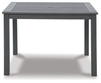 Thumbnail for Eden Town - Gray - Square Dining Table W/Umb Opt Tony's Home Furnishings Furniture. Beds. Dressers. Sofas.