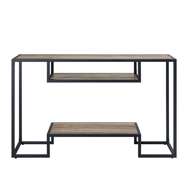 Idella - Console Table - Rustic Oak & Black Finish - Tony's Home Furnishings