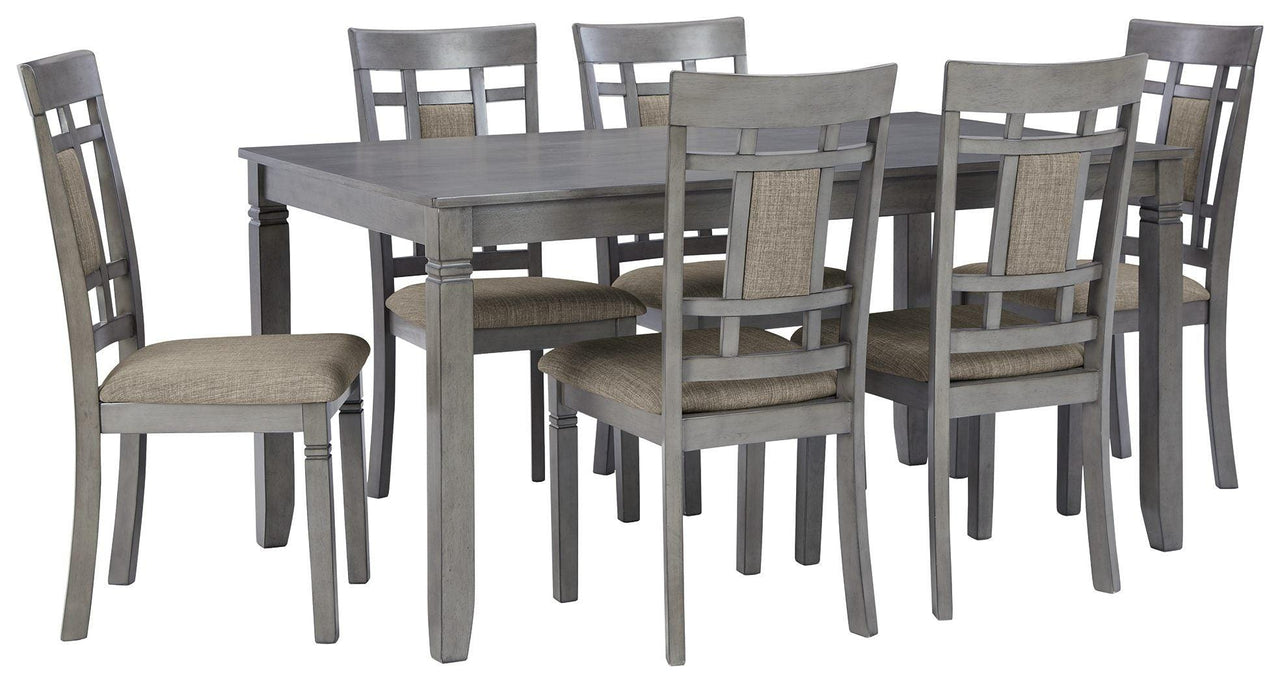 Jayemyer - Charcoal Gray - Rect Drm Table Set (Set of 7) Tony's Home Furnishings Furniture. Beds. Dressers. Sofas.