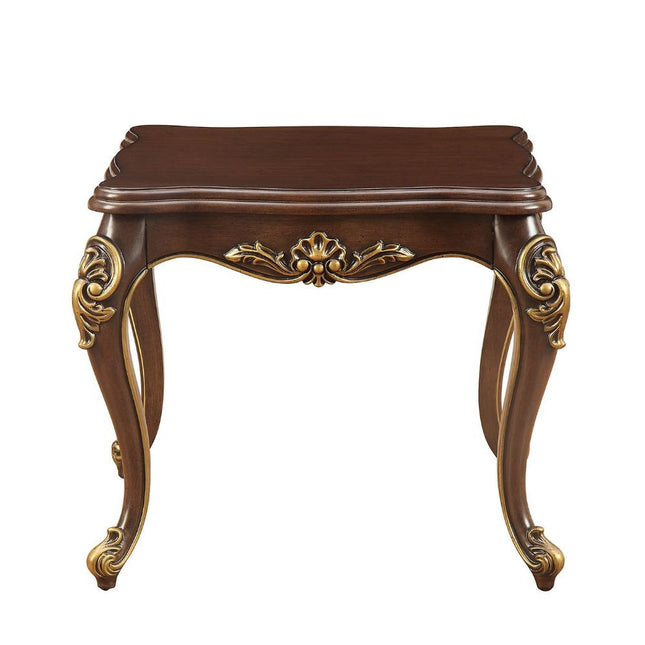 Ameena - End Table - Espresso (Gold Brush) - Tony's Home Furnishings