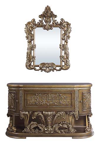 Constantine - Mirror - Brown & Gold Finish - Tony's Home Furnishings