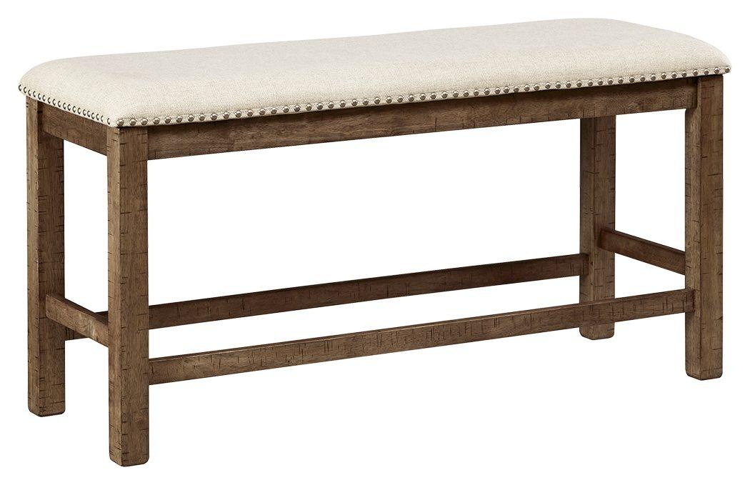Moriville - Beige - Double Uph Bench Tony's Home Furnishings Furniture. Beds. Dressers. Sofas.