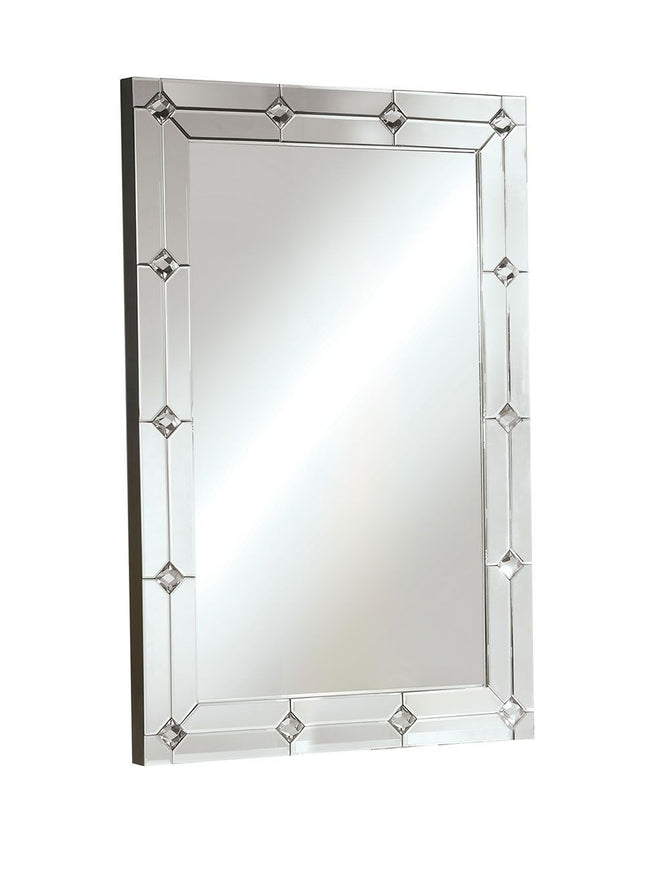 Hessa - Wall Decor - Mirrored & Faux Rhinestones - Tony's Home Furnishings