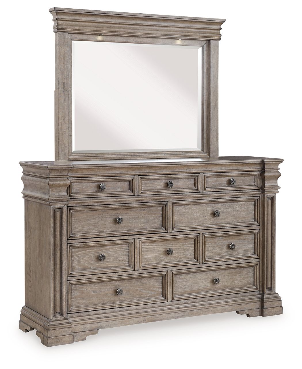 Blairhurst - Light Grayish Brown - Dresser And Mirror - Tony's Home Furnishings