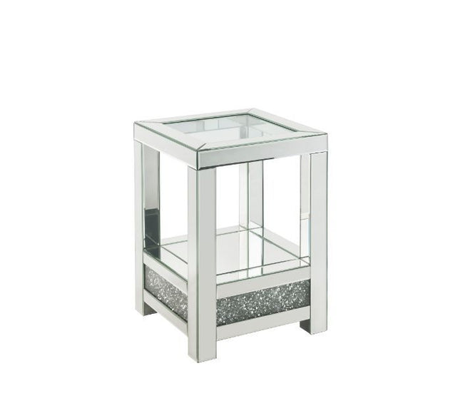 Noralie - End Table - Mirrored & Faux Diamonds - 24" - Tony's Home Furnishings