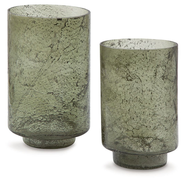 Clarkton - Green - Candle Holder Set (Set of 2) - Tony's Home Furnishings