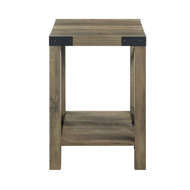 Abiram - End Table - Rustic Oak Finish - Tony's Home Furnishings