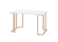 Thumbnail for Estie - Writing Desk - White & Gold Finish - Tony's Home Furnishings