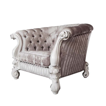 Versailles - Chair - Ivory Fabric & Bone White Finish - Tony's Home Furnishings