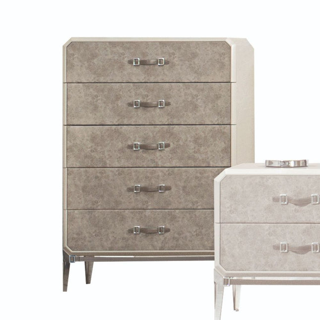 Kordal - Chest - Vintage Beige PU - Tony's Home Furnishings