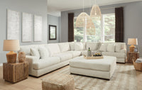 Thumbnail for Zada - Ivory - 5 Pc. - Corner Sofa 4 Pc Sectional, Ottoman Tony's Home Furnishings Furniture. Beds. Dressers. Sofas.
