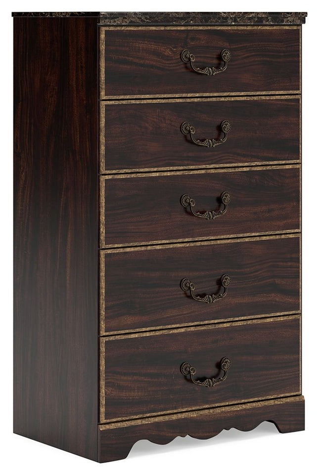 Glosmount - Two-tone - Five Drawer Chest - Tony's Home Furnishings