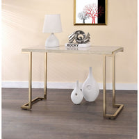 Boice II - Accent Table - Faux Marble & Champagne - Tony's Home Furnishings