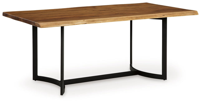 Fortmaine - Brown / Black - Rectangular Dining Room Table - Tony's Home Furnishings