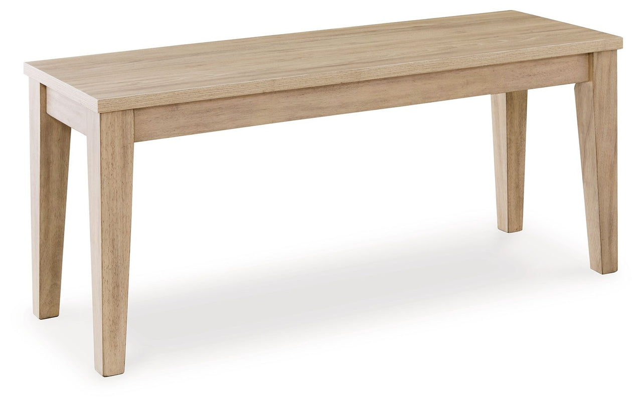 Gleanville - Light Brown - Large Dining Room Bench - Tony's Home Furnishings
