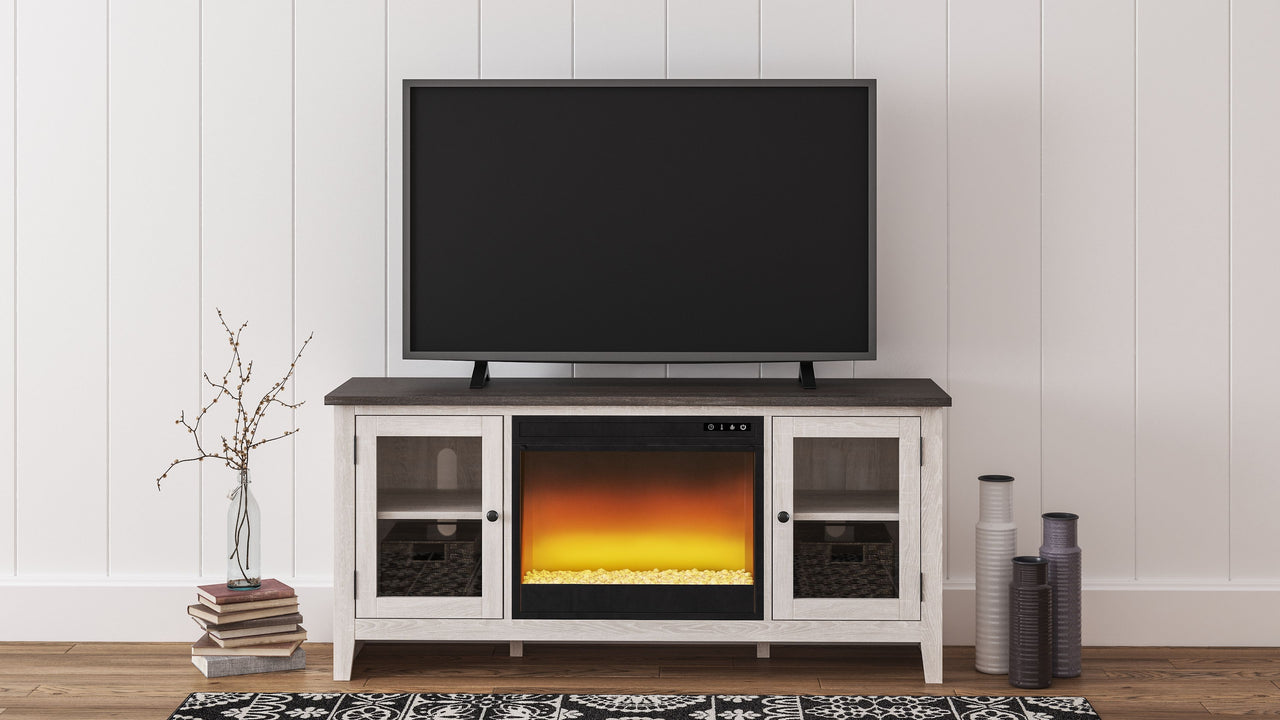 Dorrinson - TV Stand With Fireplace Insert - Tony's Home Furnishings