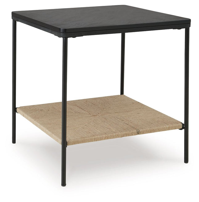 Minrich - Black / Natural - Accent Table - Tony's Home Furnishings