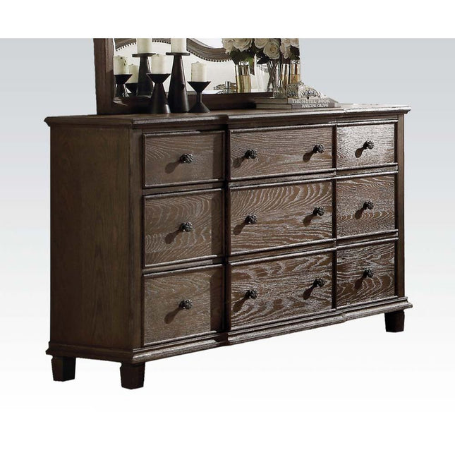 Baudouin - Dresser - Weathered Oak - Tony's Home Furnishings