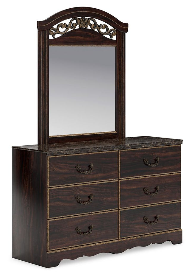 Glosmount - Two-tone - Dresser And Mirror - Tony's Home Furnishings