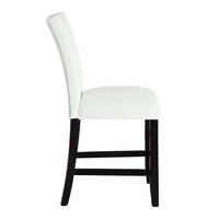 Thumbnail for Hussein - Counter Height Chair (Set of 2) - White PU & Black Finish - Tony's Home Furnishings