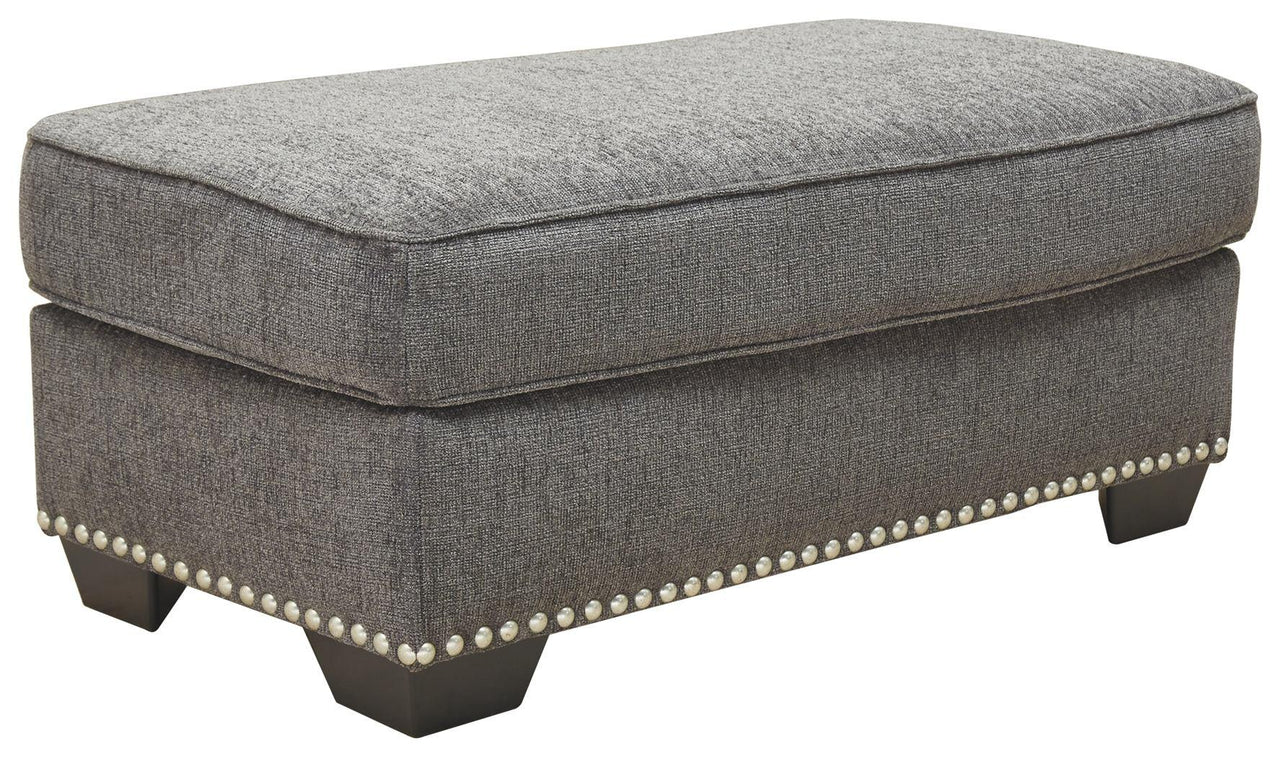 Locklin - Carbon - Ottoman Tony's Home Furnishings Furniture. Beds. Dressers. Sofas.