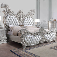 Valkyrie - Eastern King Bed - PU, Light Gold & Gray Finish - Tony's Home Furnishings