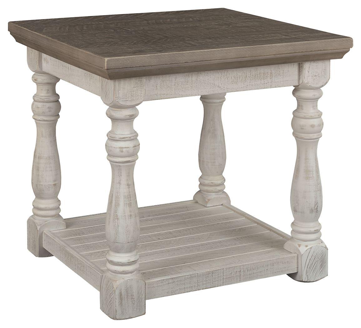 Havalance - Gray / White - Rectangular End Table Tony's Home Furnishings Furniture. Beds. Dressers. Sofas.