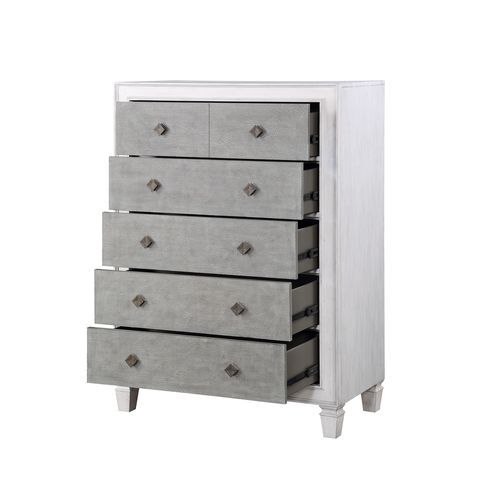 Katia - Chest - Rustic Gray & White Finish - Tony's Home Furnishings