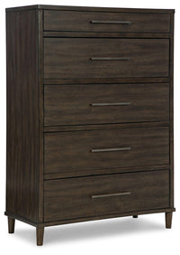 Thumbnail for Wittland - Brown - Five Drawer Chest Tony's Home Furnishings Furniture. Beds. Dressers. Sofas.