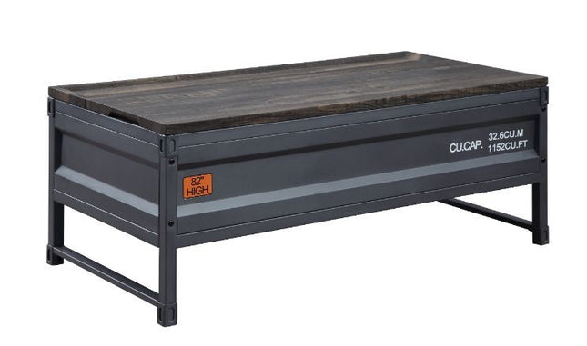 Cargo - Coffee Table - Weathered Oak & Gunmetal Finish - Tony's Home Furnishings