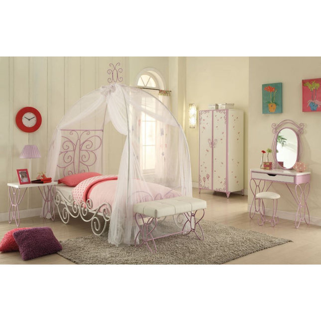 Priya II - Twin Bed - White & Light Purple - Tony's Home Furnishings