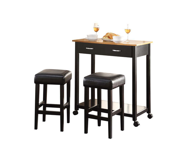 Maroth - Counter Height Set - Black & Black PU - Tony's Home Furnishings