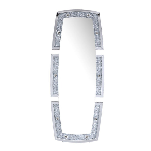 Noralie - Accent Floor Mirror - Mirrored & Faux Diamonds - 63" - Tony's Home Furnishings