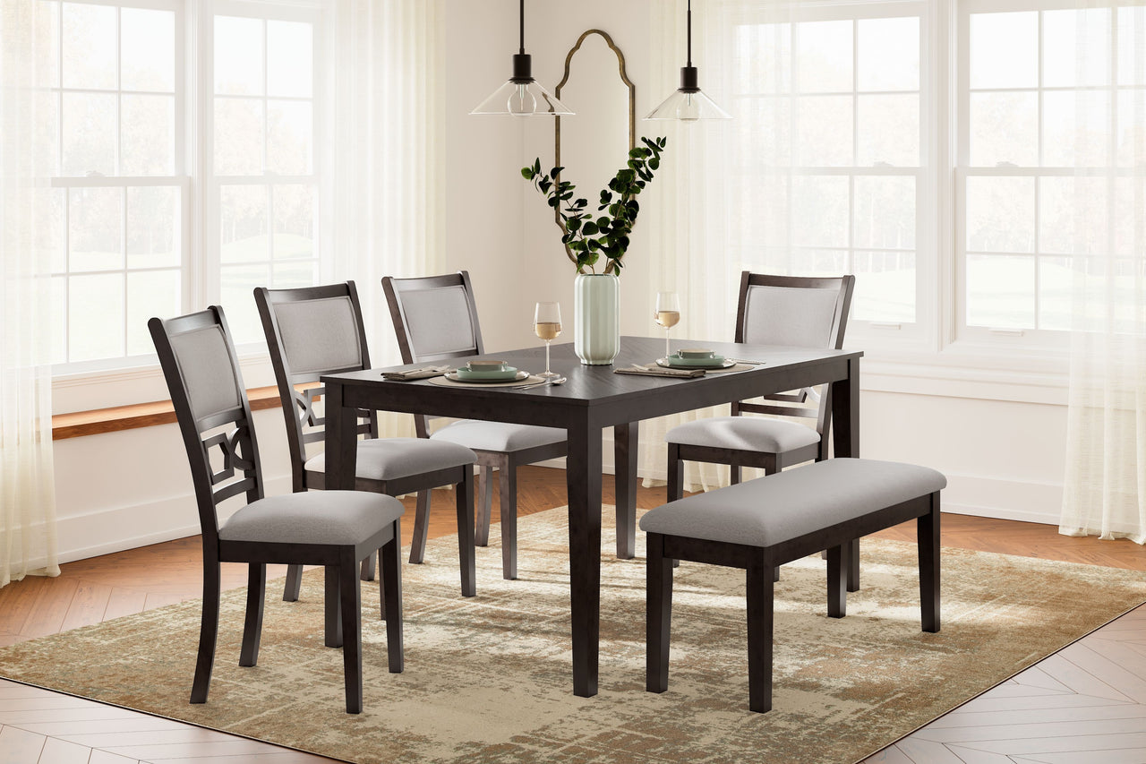 Langwest - Brown - Dining Room Table Set (Set of 6) - Tony's Home Furnishings