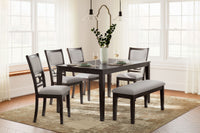 Thumbnail for Langwest - Brown - Dining Room Table Set (Set of 6) - Tony's Home Furnishings