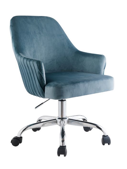 Vorope - Office Chair - Blue Velvet - Tony's Home Furnishings