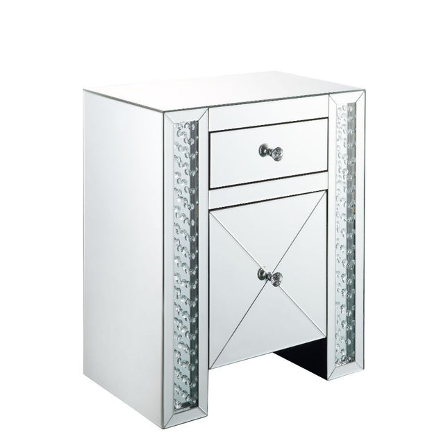 Maisha - Accent Table - Mirrored & Faux Crystals - Tony's Home Furnishings