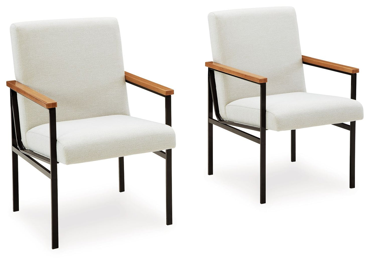 Dressonni - Brown - Dining Upholstered Arm Chair (Set of 2) - Tony's Home Furnishings