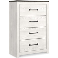 Thumbnail for Gerridan - White / Gray - Four Drawer Chest Tony's Home Furnishings Furniture. Beds. Dressers. Sofas.