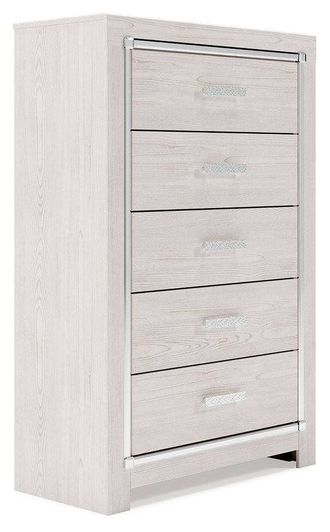 Altyra - White - Five Drawer Chest Tony's Home Furnishings Furniture. Beds. Dressers. Sofas.