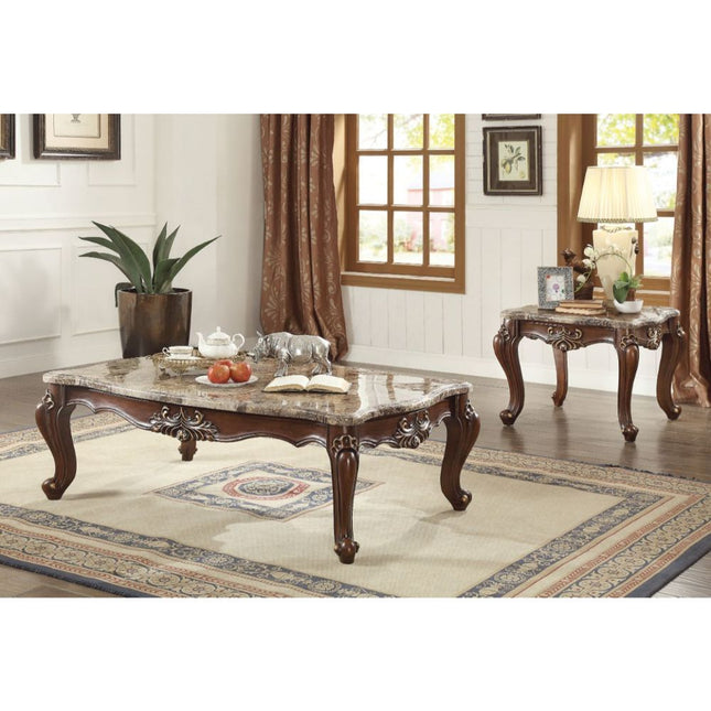 Shalisa - Coffee Table - Marble & Walnut - Tony's Home Furnishings