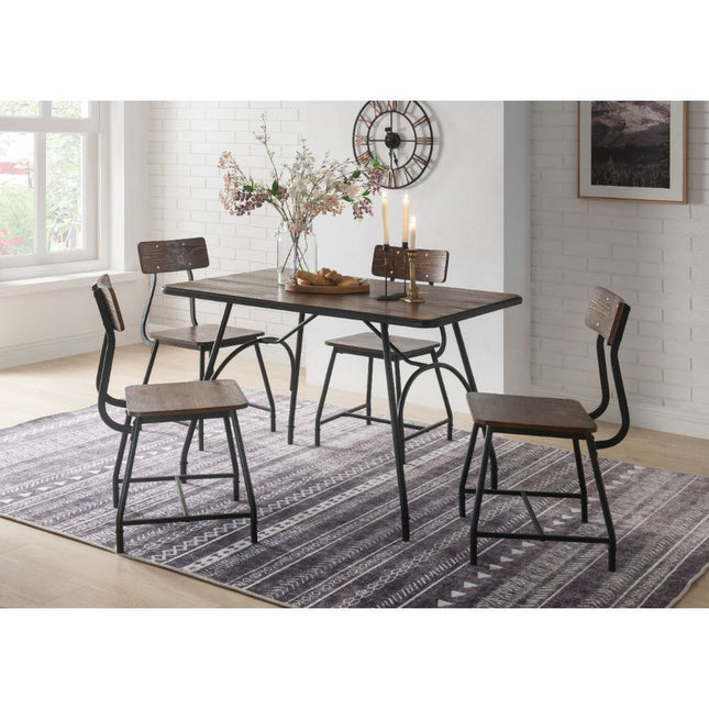 Paras - Dining Table - Walnut & Black - Tony's Home Furnishings