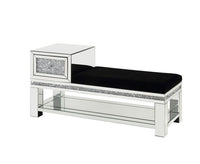 Noralie - Bench - Mirrored & Faux Diamonds - 24