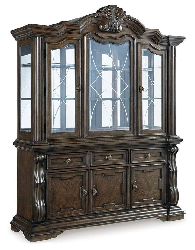 Maylee - Dark Brown - Dining Buffet And Hutch - Tony's Home Furnishings