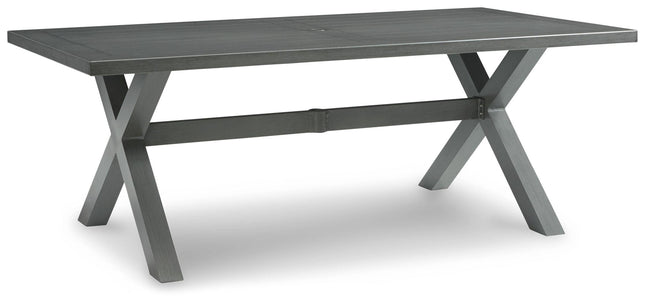 Elite Park - Gray - Rect Dining Table W/Umb Opt Signature Design by Ashley® 